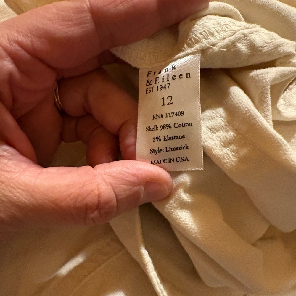 Frank & Eileen Limerick Wide-Leg Carpenter Pants in Chalk - Picture 8 of 9